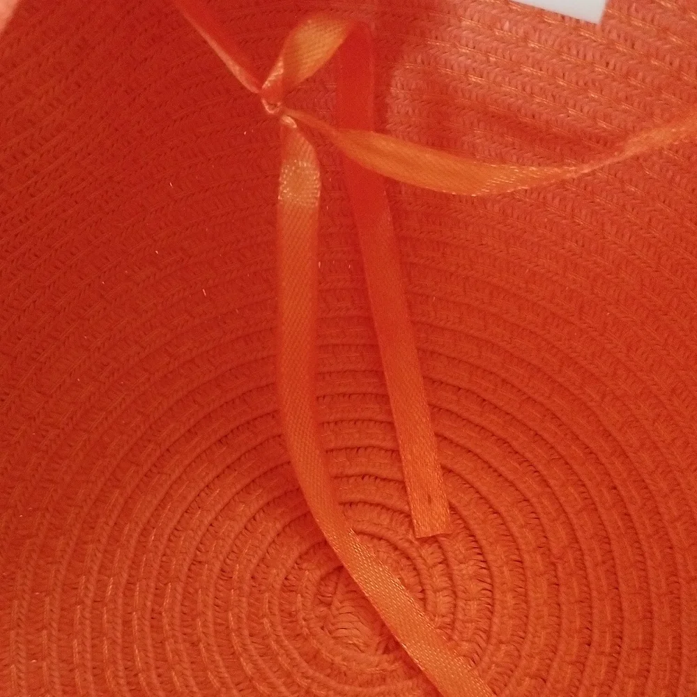 Shade & Shore light orange straw floppy Hat beach vacation resortwear travel